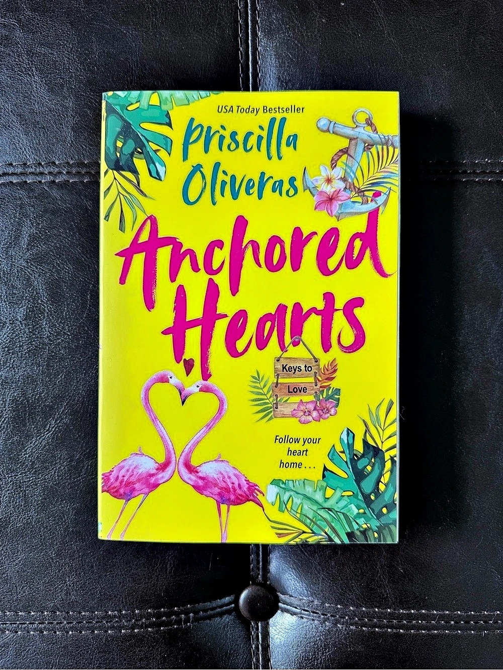 Zebra Anchored Hearts by Priscilla Oliveras Paperback Book Yellow